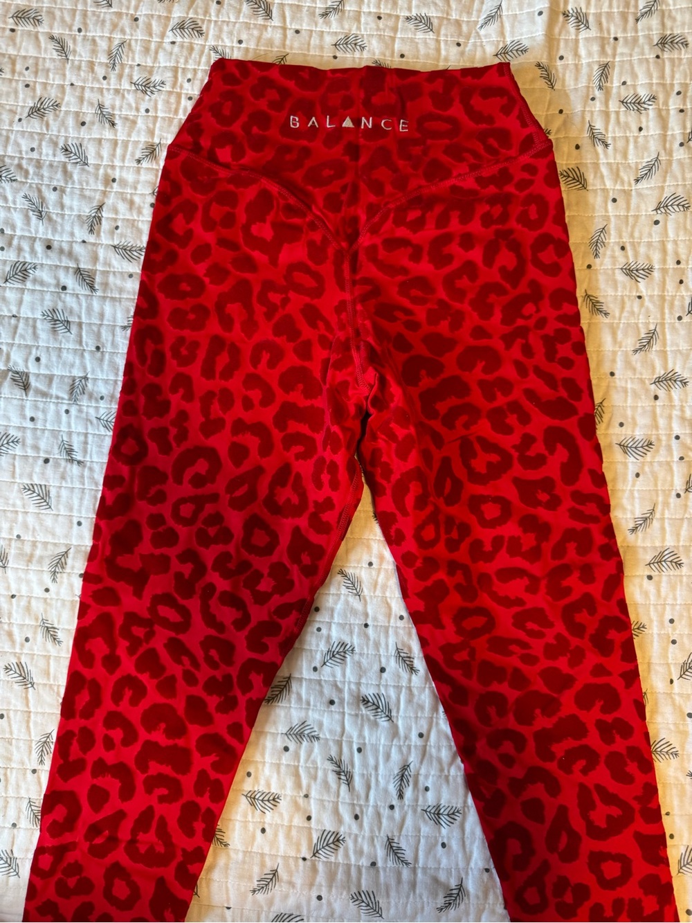 Balance Athletica Red Leopard-Print Leggings